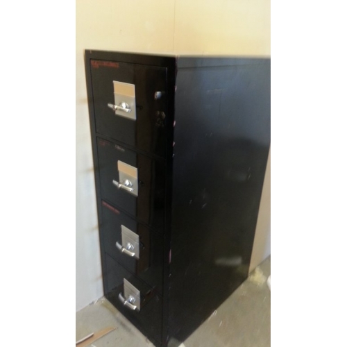 Black Vertical 4Drawer FireProof Locking Filing Allsold.ca